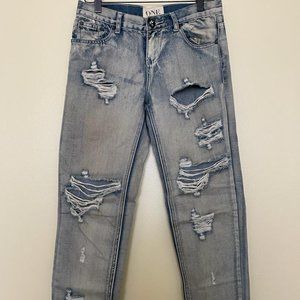 One Teaspoon Destroyed Denim Awesome Baggies.